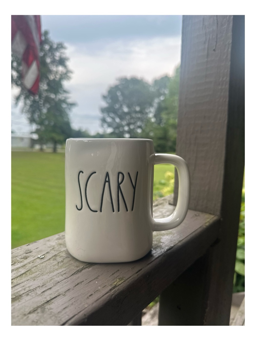 Rae Dunn White 'SCARY' Ceramic Coffee Mug - Everyday Home Dining